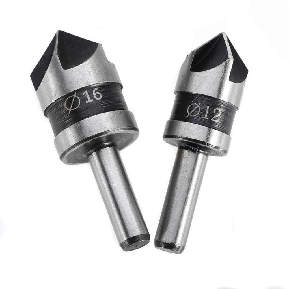 2 шт./компл. HSS 1/4 "Круглый хвостовик 5 Флейта Зенковки сверло 82 градусов точечный
