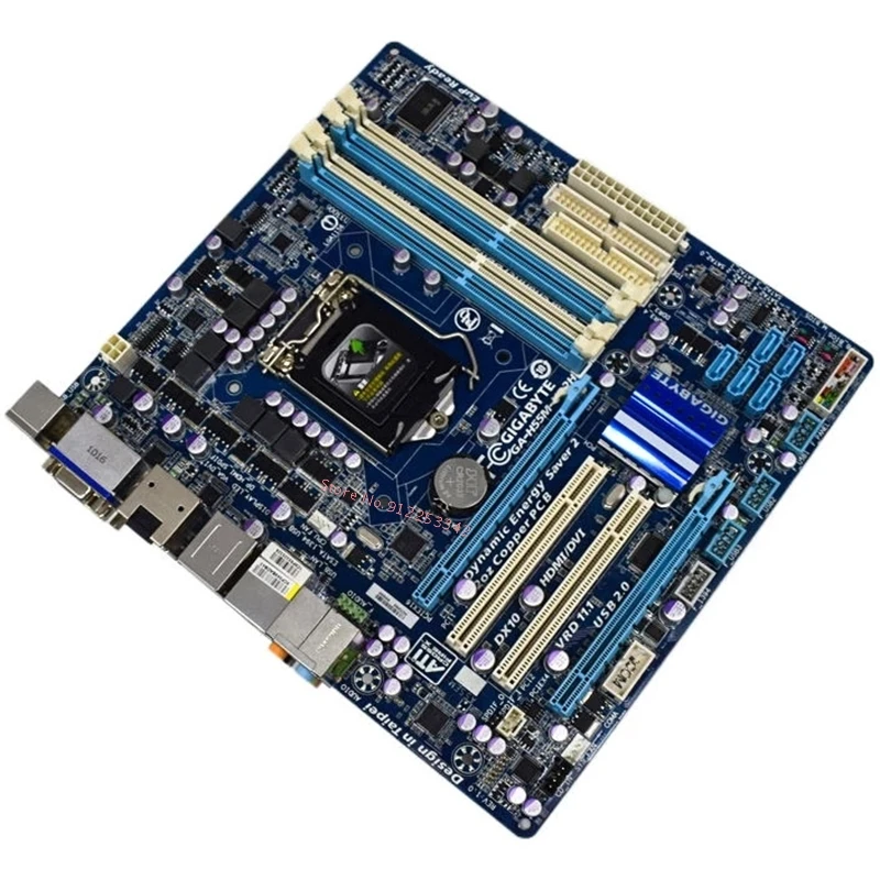 Для десктопной материнской платы GIGABYTE H55 Socket LGA 1156 i3 i5 i7 DDR3 16G Micro-ATX оригинальная б/у