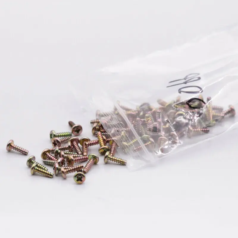 20 шт. цветные цинковые плоские винты с круглой головкой Phillips саморезы болты M3 * 10