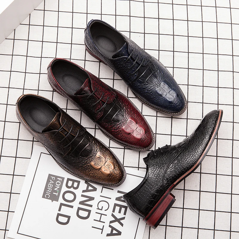 

Туфли-оксфорды мужские кожаные, роскошные брендовые, без застежки, классические, полуботинки, броги, повседневная обувь для вождения, 38-48