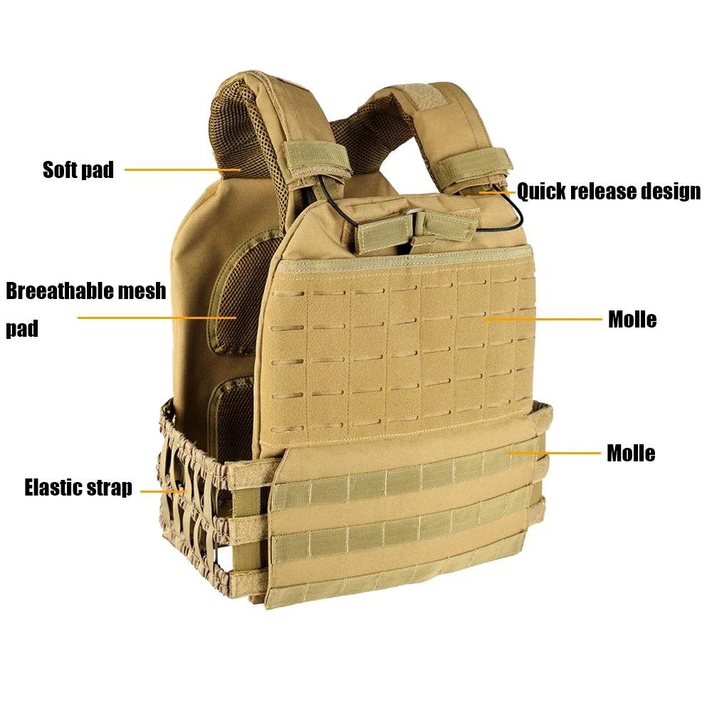 Тактический жилет защитный 600D Регулируемый боевой Molle Plate Carrierr CS для