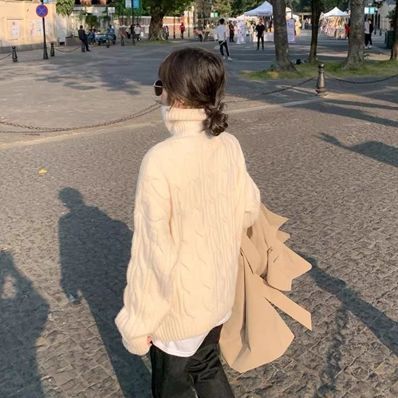 

2021 Winter Clothes Women Pullovers Women Turtleneck Oversized Tops Women's Blouse Long Sleeve Korean Slim Knit Sweater Fashion