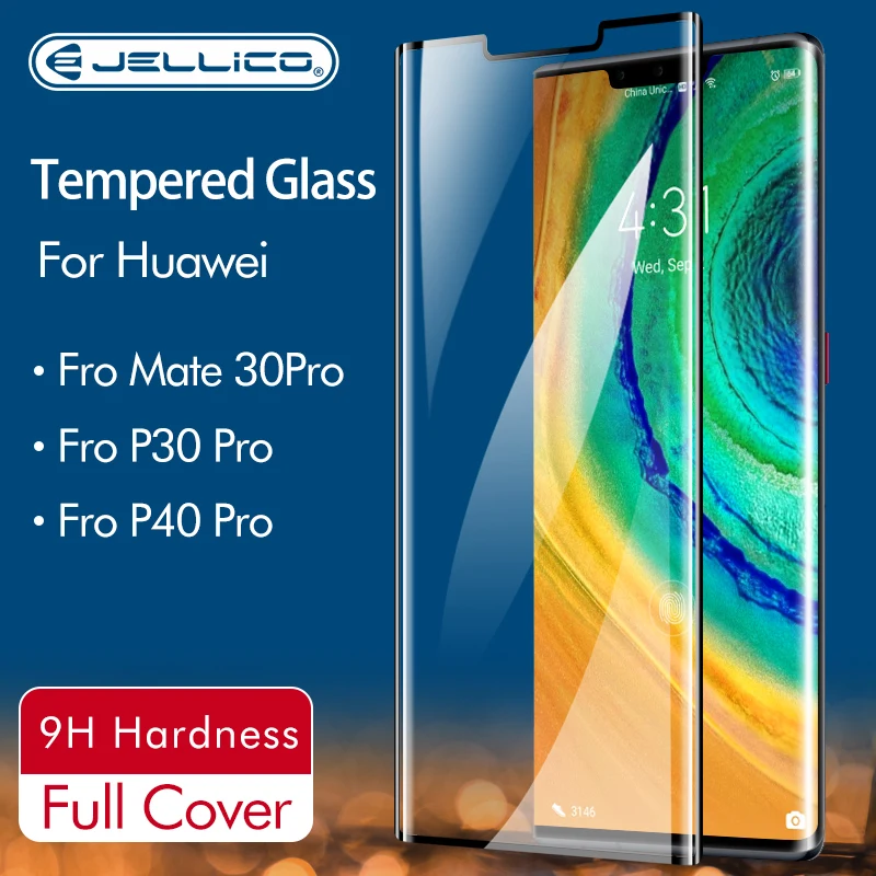 Защитное стекло Jellico 9H для Huawei Mate 30 Pro P30 P40 закаленное 9H|Защитные стёкла и плёнки