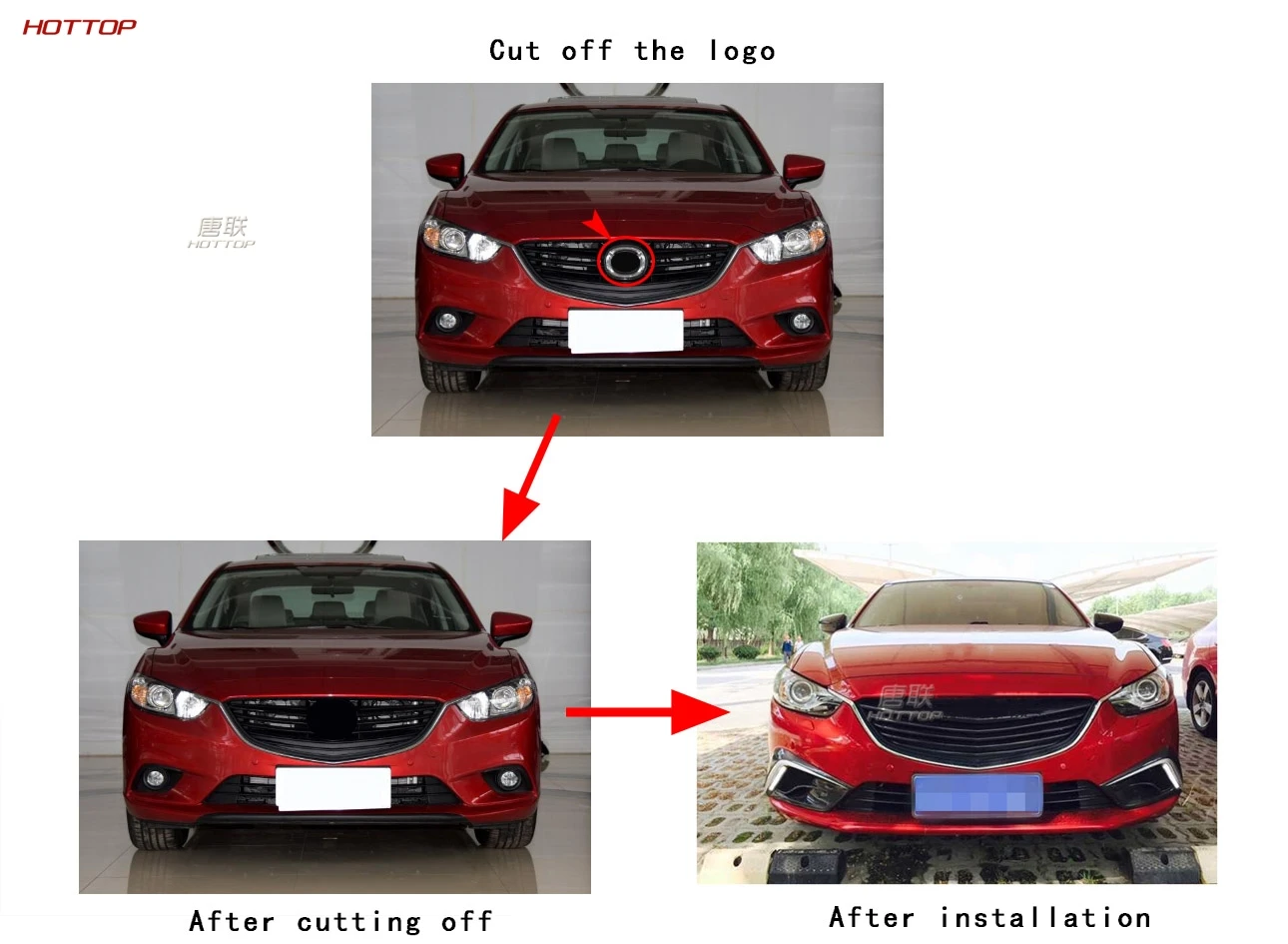 УГЛЕРОДНЫЙ передний гоночный гриль подходит для MAZDA 6 ATENZA 2013 Аксессуары для стайлинга автомобилей