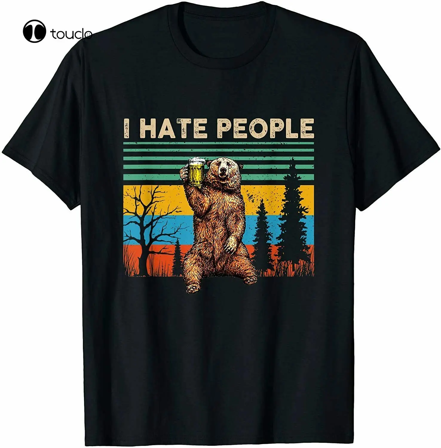 I Hate People - Bear питьевое пиво забавные подарки футболка | Мужская одежда
