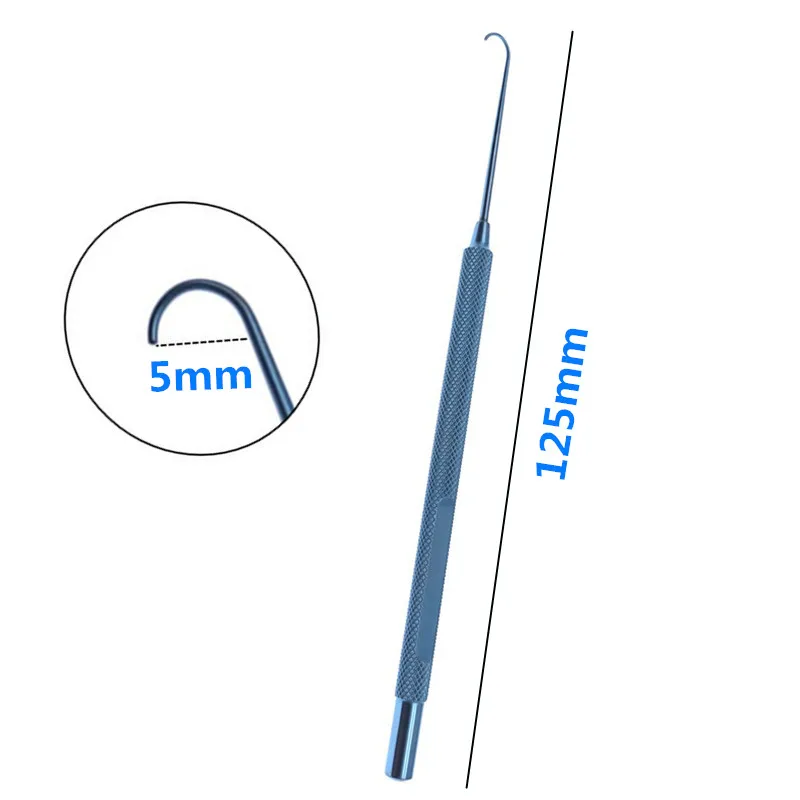 

Titanium Curved Hook ophthalmic hook tool Veterinary surgical instrument