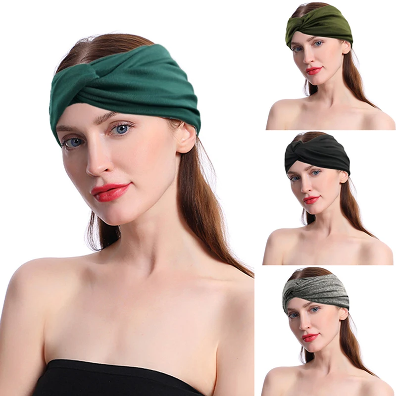 

New Sport Hair Band Elastic Wide Blend Non Slip Sweatband Headband Yoga Exercise Running Sport Athletic Headband