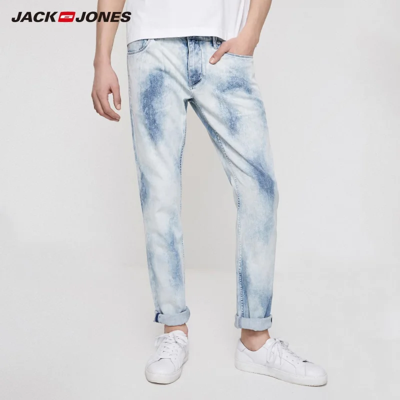 Мужские Стрейчевые неравномерные джинсы JackJones базовая мужская одежда | 219232520