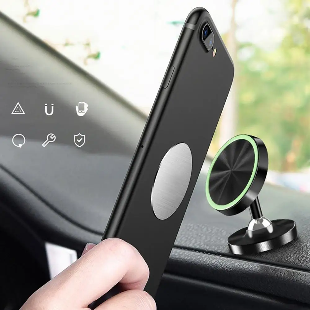 

car phone holder 360 - degree rotating magnetic multi-function car phone Universal magnet support navigation frame