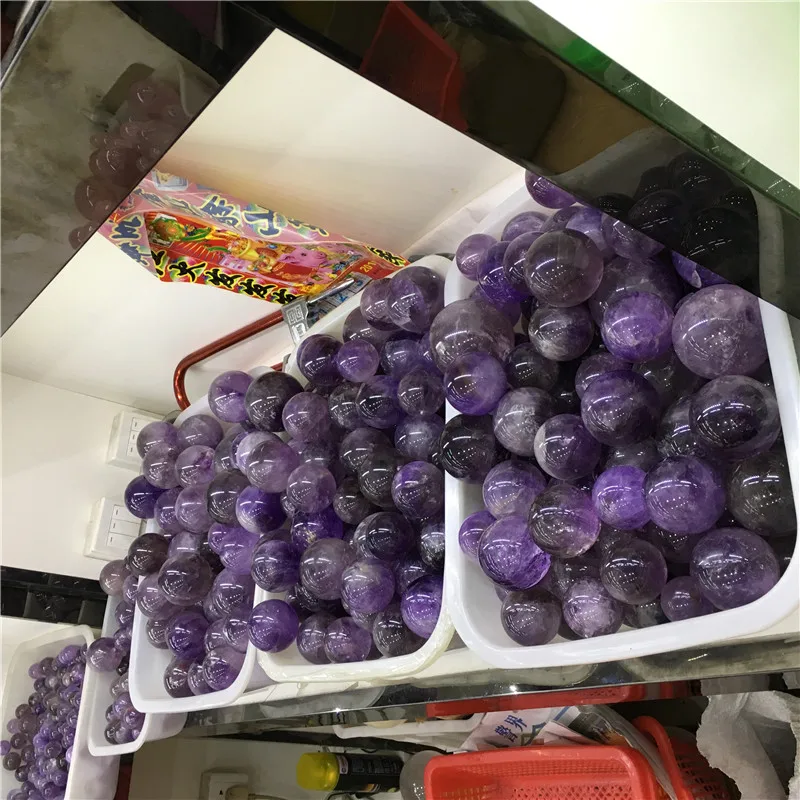 

1pcs Natural dream Purple quartz crystal ball minerals gemstone reiki healing energy stone