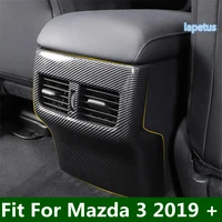 accessories fit for mazda 3 2019 2022 rear armrest box anti kick panel air conditioner outlet vent decoration cover trim 1pcs