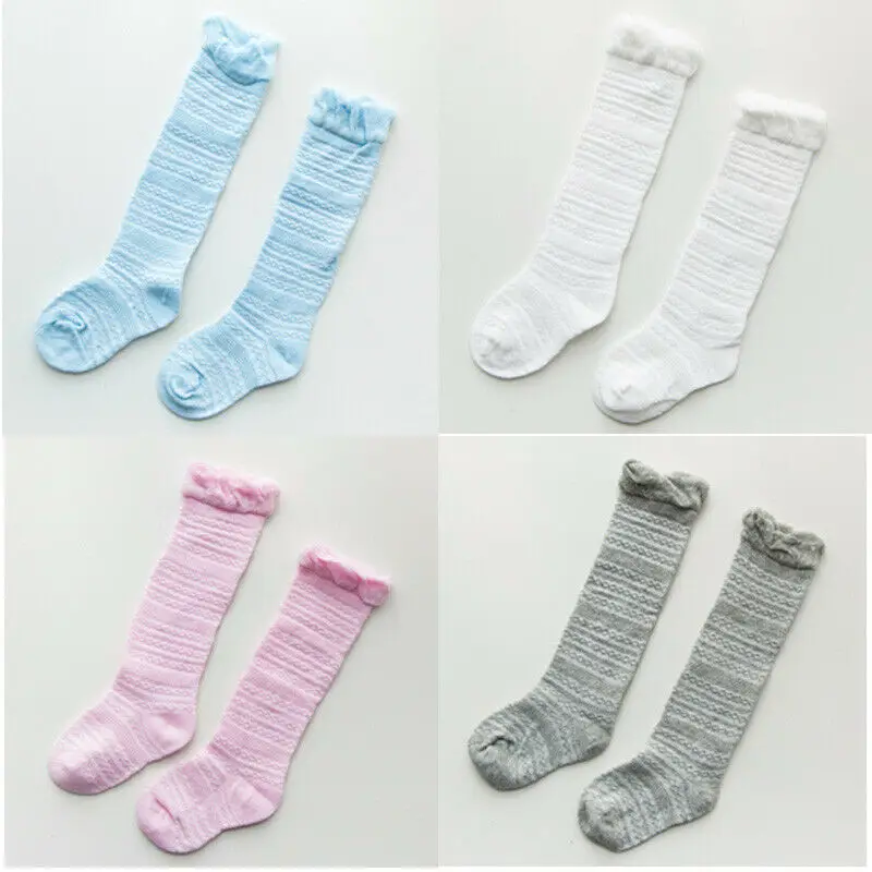 Носки для маленьких девочек милые Гольфы с бантиками малышей длинные гетры детей