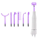 7 в 1 портативный Высокочастотный фиолетовый электрод для лица, стеклянная трубка для ухода за кожей, средство для удаления акне, спа-салон, красота