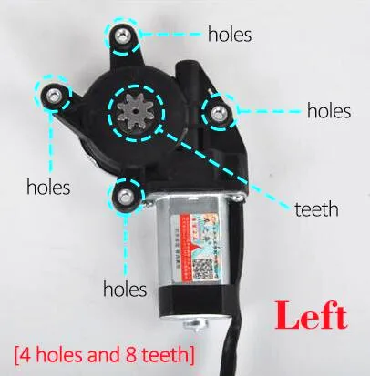 Электродвигатель для окон автомобиля AZGIANT мотор с 4 отверстиями 8 зубьями