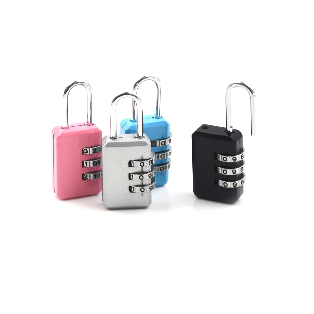 Padlock For School Gym Locker Sheds Suitcase Luggage Password Code Lock 3 Digit Coded Resettable Combination | Обустройство дома