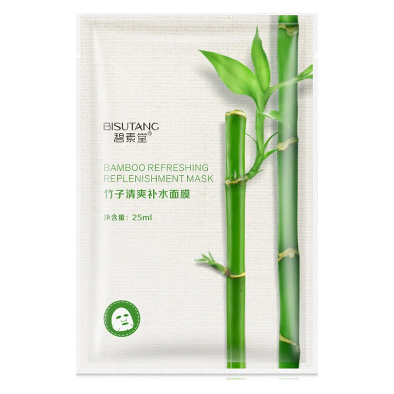 Moisturizing Firming Face Mask Sheet Masks Oil Control Anti-Aging Natural Essence Whitening Facial Mask Plant Skin Care - Цвет: Bamboo