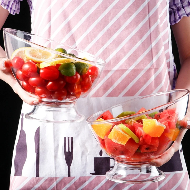 

C9GC диагональная Салатница, пластиковые устойчивые к ударам прозрачные чаши, чаши для фруктов и риса