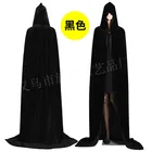 Костюм на Хэллоуин унисекс, косплей, накидка смерти, длинный плащ с капюшоном, волшебник, ведьма, средневековый плащ, черный, белый, красный, кофейный, синий, 2020