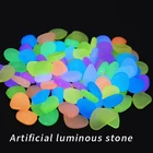 Украшение для сада, люминесцентная галька, садовый резервуар для рыб, искусственный камень, светящиеся цветные светящиеся камни