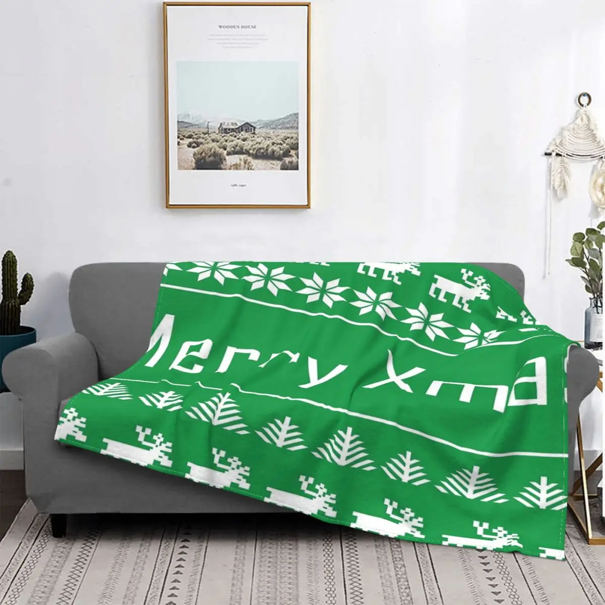 

Manta verde de Feliz рождественские для детей, colcha de cama a cuadros, manta mullida con capucha a cuadros, manta para niños