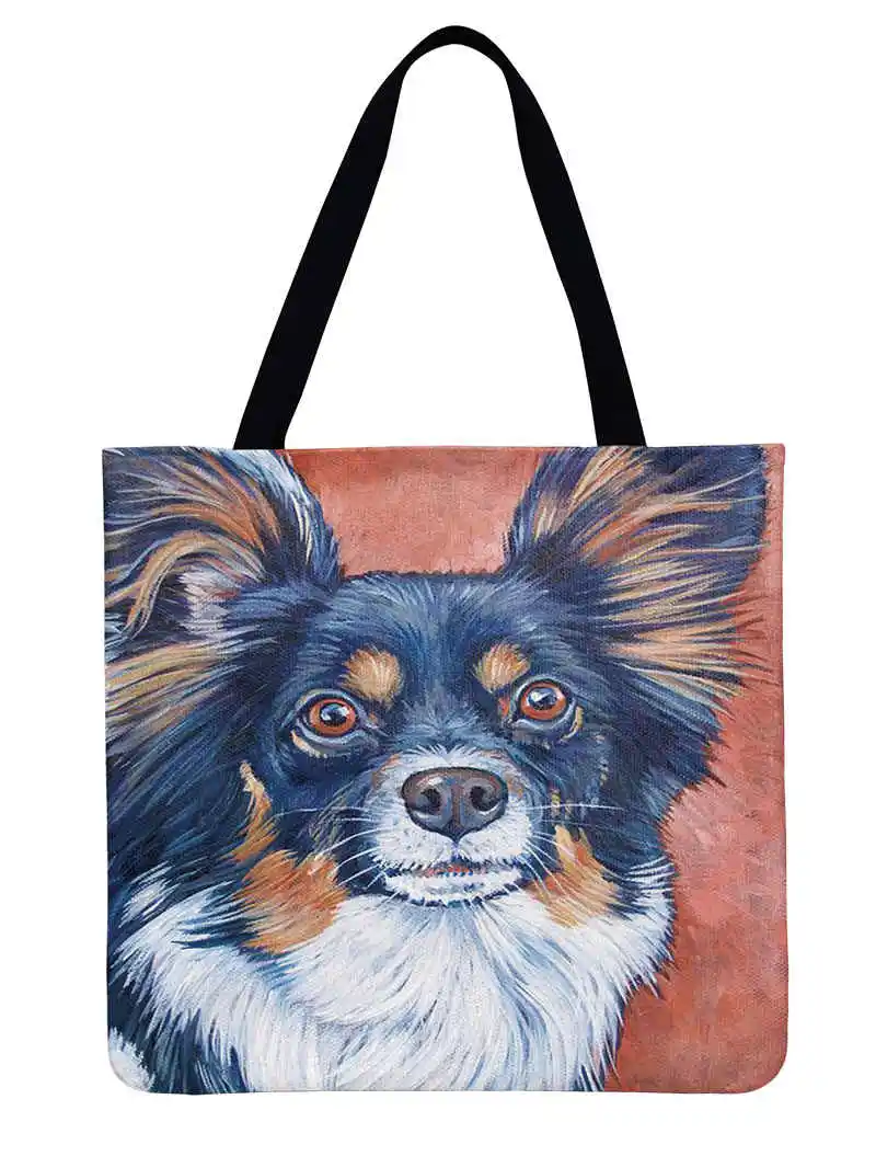 Милая собака акварелью иллюстрация печатная Сумка тоут для женщин Повседневная