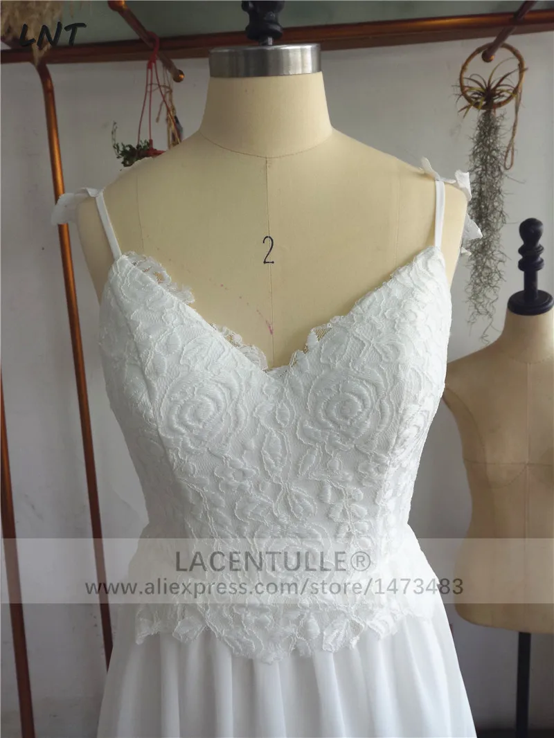 Реальные фотографии свадебные платья с v-образным вырезом шифоновые кружевные