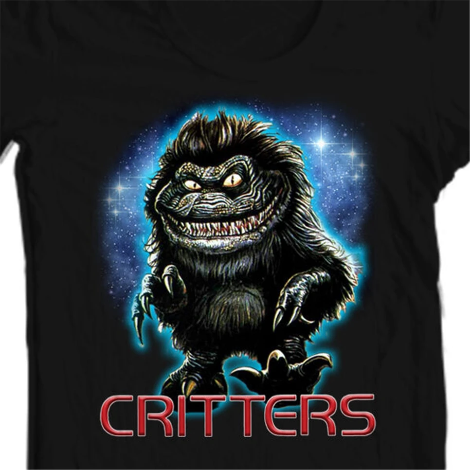 Critters T-Shirt Retro 80 Horror Movie Free Shipping Black 100 Cotton Tee Diy Prited Shirt | Мужская одежда