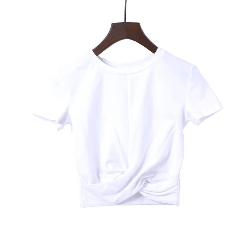 Популярные топы с короткими рукавами сексуальные женские базовые футболки