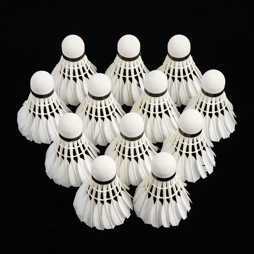 Воланы для бадминтона с гусиными перьями высокоскоростные спортивные мячи