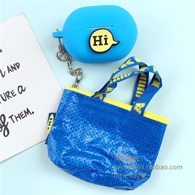 Cute Mini shopping bag for huawei freebuds pro 4 2020 Case Wireless Bluetooth Earphone Shockproof Silicon Headphone Box | Электроника
