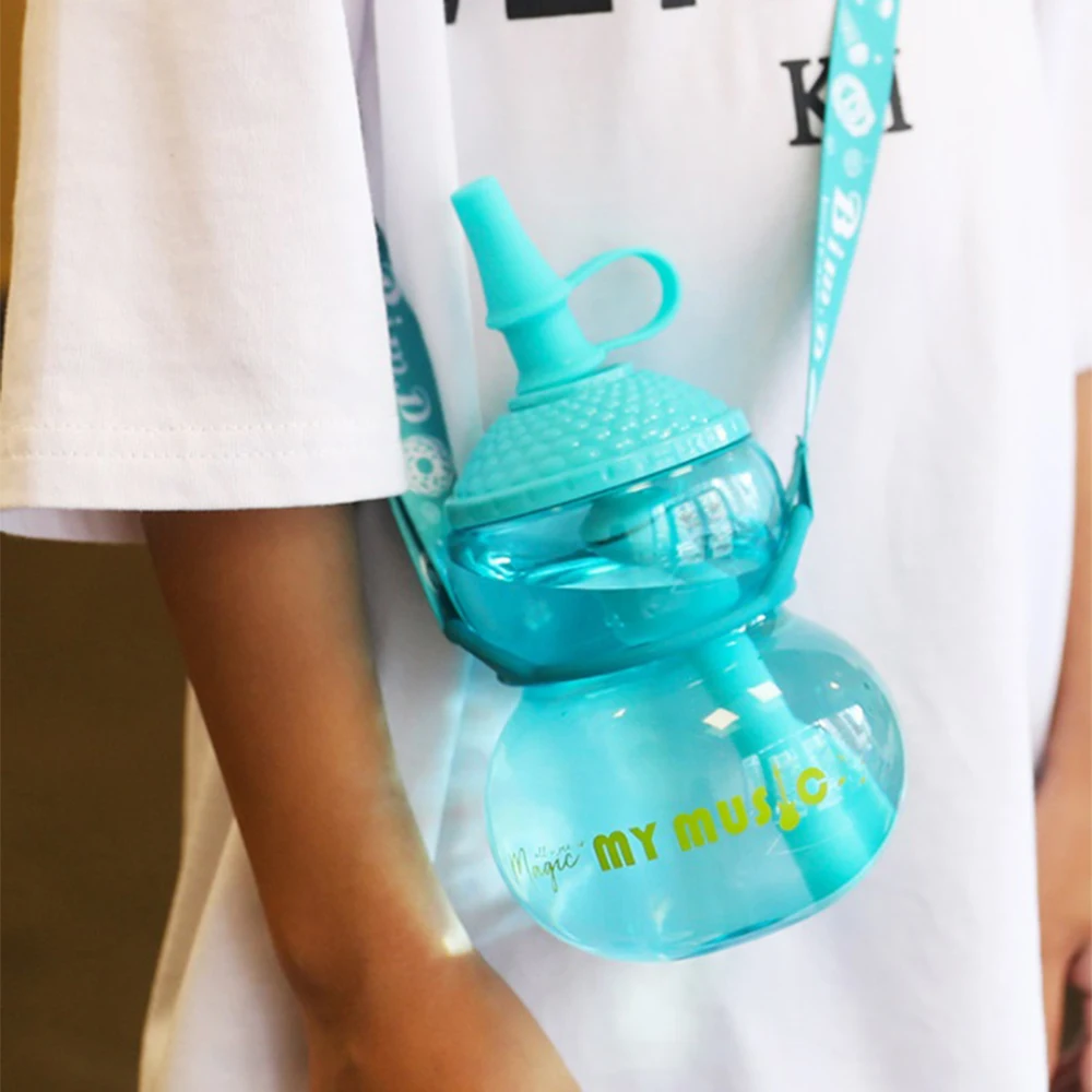 

Cute Gourd Cup Straw Cup Baby Bottle Juice Cup Strap Cup Non-Slip Leak-Proof Feeding Cartoon Water Bottle Learning to Drink Cup