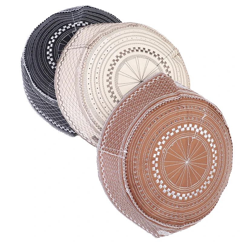 2021 мусульманские Шляпы Хлопок Вышивка арабских Для мужчин шапочка для молитвы