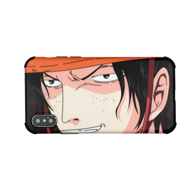 

For iPhone 11Pro Max case Kawaii Anime One Piece Luffy Portgas Ace Phone case for coque iPhone 7 6 6s 8 7 Plus X XR XS Max cover