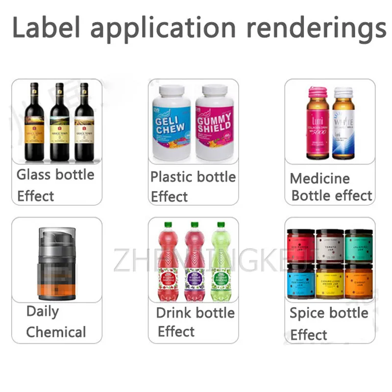 

Round Bottle Labeling Machine Semi-Automatic With Coding Date Stickers Label Liquor Drink Equipment Precise Positioning 220V