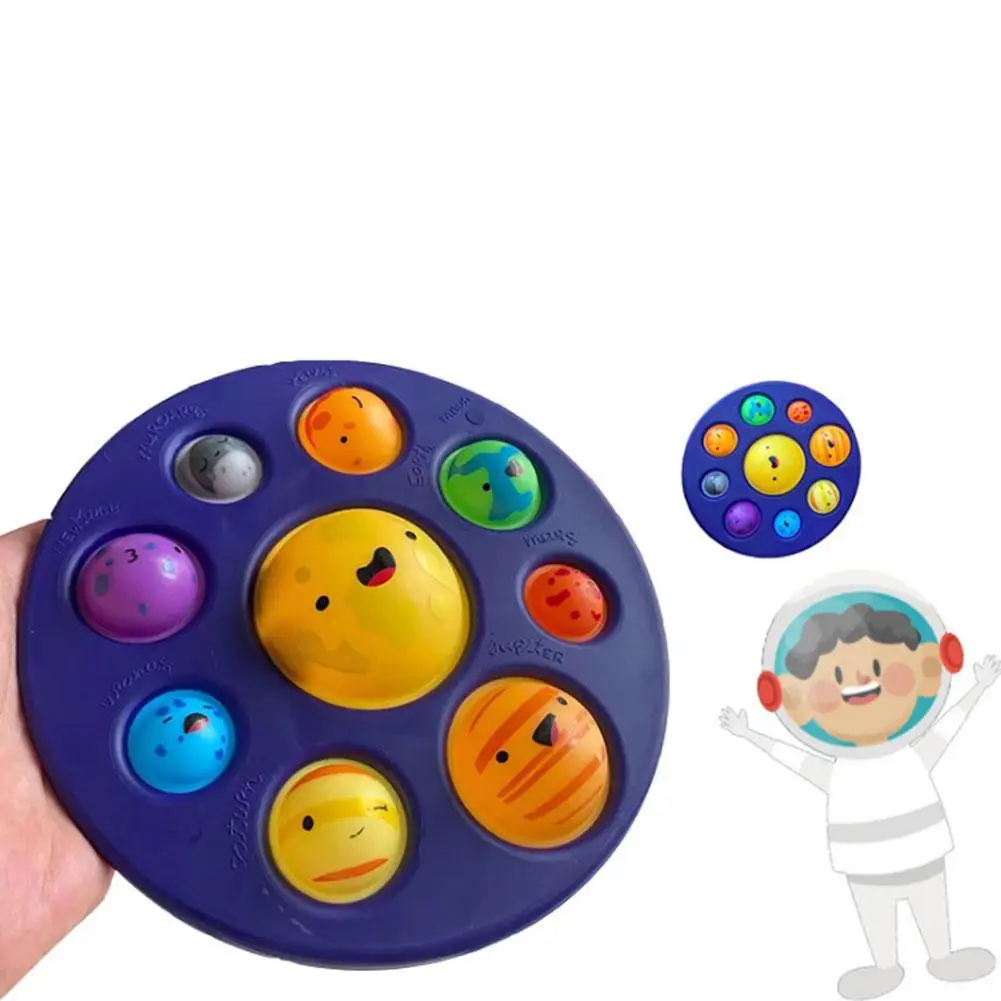 

Eight Planets Simple Dimple Fidget Sensory Toy Cute Stress Relief Antistress Board Autism Anxiety Fidget Toy For Kids