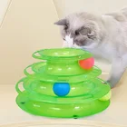 Игрушка для кошек, мяч, тренировочная игрушка, развлекательные интерактивные игрушки для домашних животных, трехслойная башня, трек, карусель, мяч, игрушка, забавный артефакт для кошек