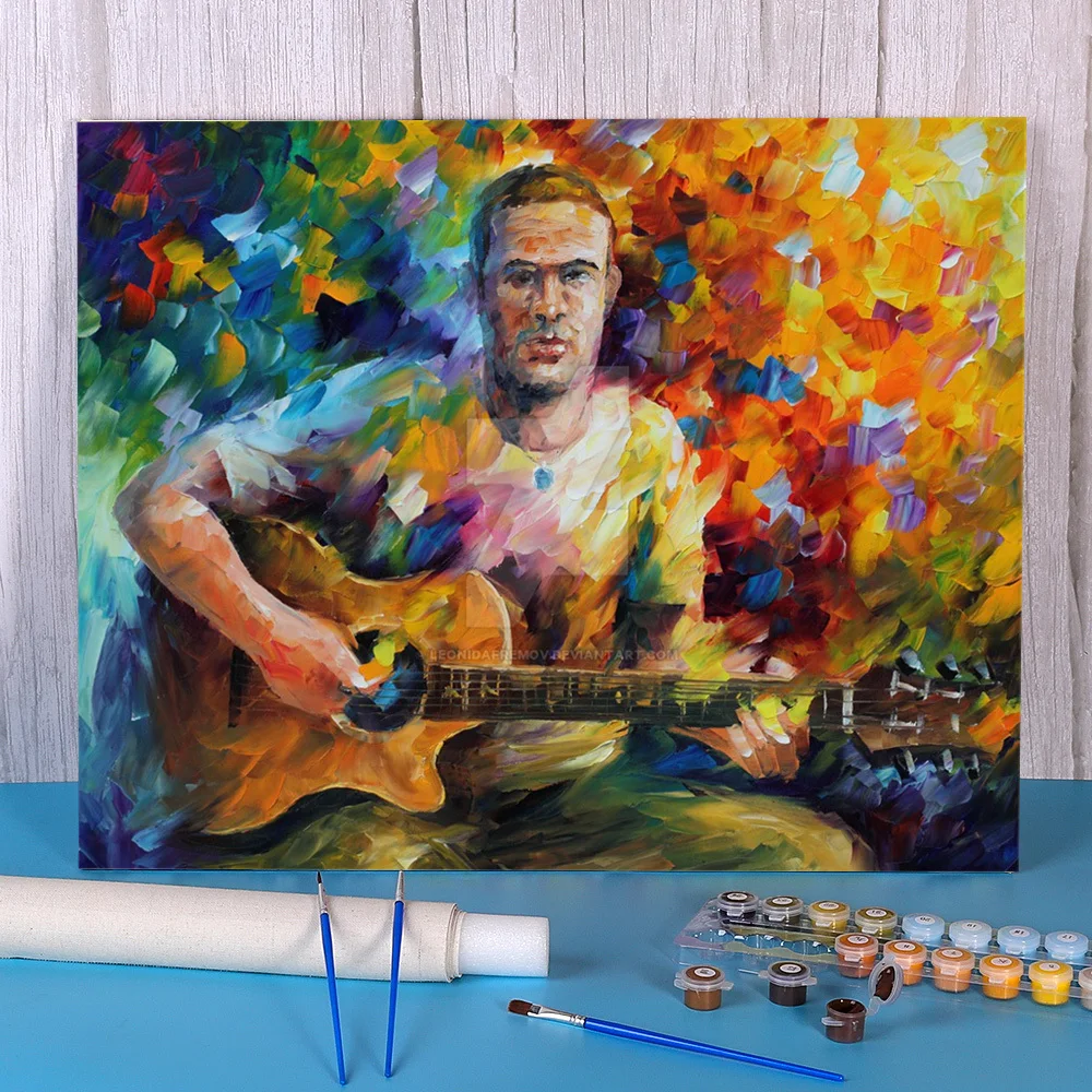 

Картина маслом, стиль, музыкальная живопись по номерам, набор масляных красок 50*70, картина по номерам, фото, домашний декор, поделки для рукод...