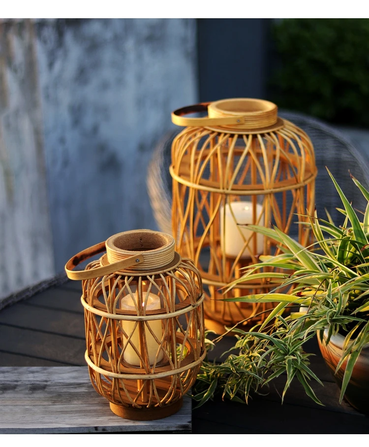 

Rustic Wooden Romantic Lantern Candle Holders Fashion Living Room Art Candelabra Decoration Chandelier Mariage Home Decor Ec50zt