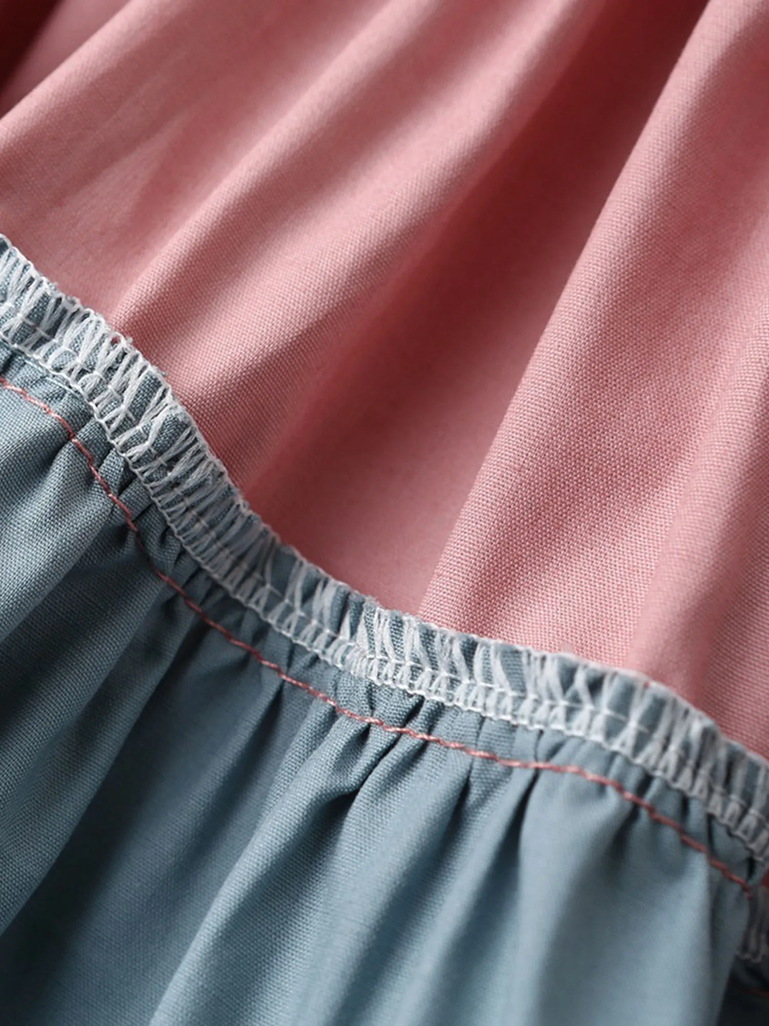 

Girls Summer Ruffles Fly Sleeve Dress Fashion Contrast Color Stitching Children A-line Princess Dress