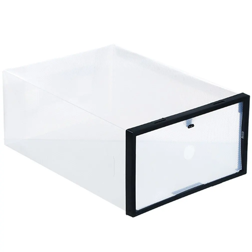 

Transparent Shoe Box Storage Shoe Boxes Thickened Dustproof Shoes Organizer Box DIY Folding Drawer Shoe Cabinet Dropshipping
