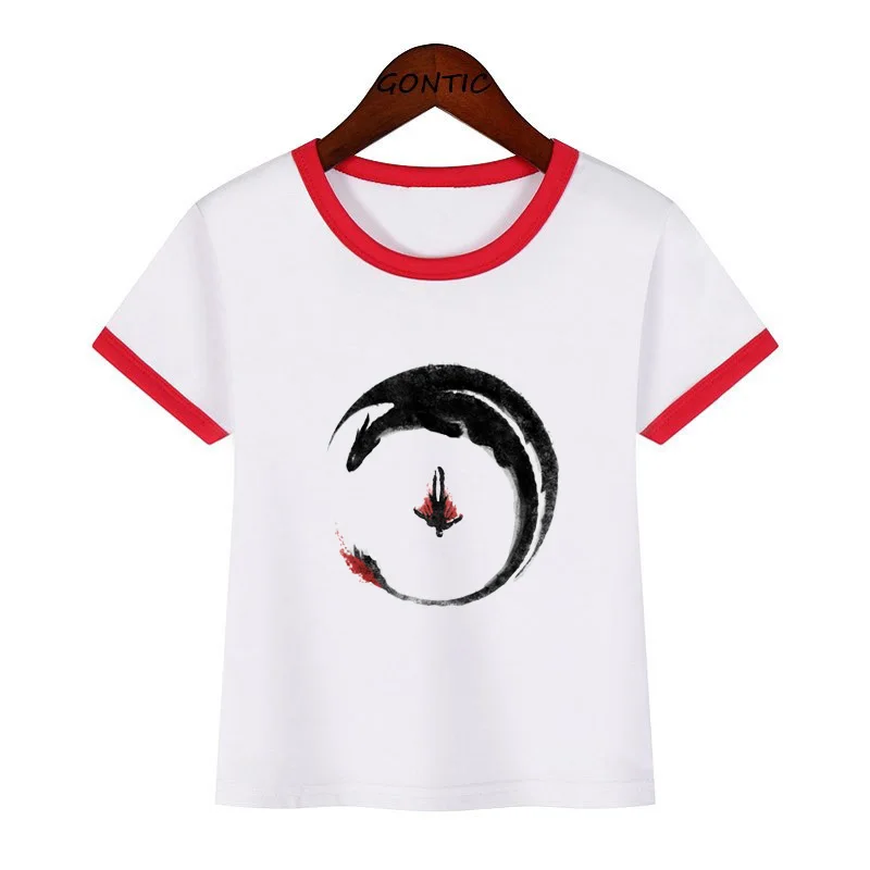 Футболка с эмблемой Дракон-Викинг детские летние топы 2019 года футболка Веселая