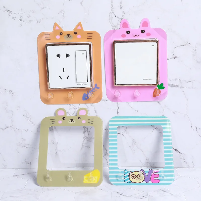Креативный светящийся Переключатель для спальни защитное гнездо крышки