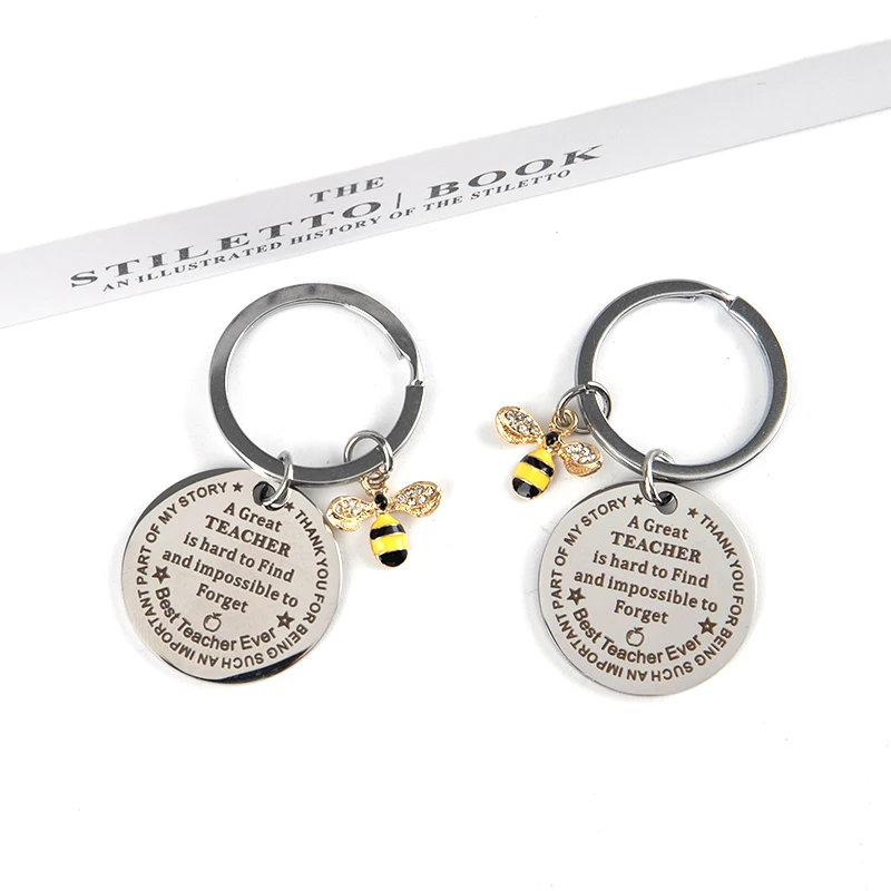 Брелок Для ключей на День учителя элегантный брелок с подвеской в виде пчелы