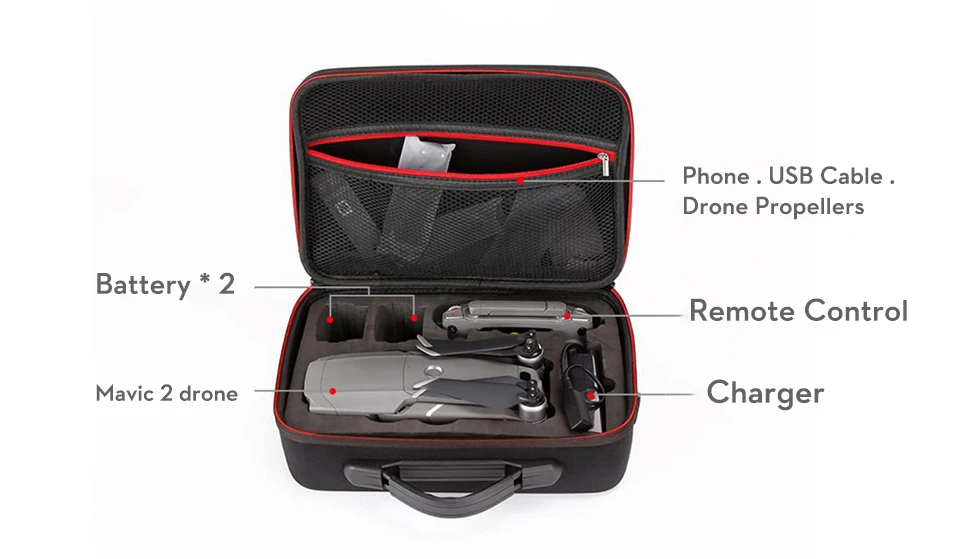 Чехол для DJI Mavic 2 Pro/Zoom для DJI Mavic 2 Zoom Drone аксессуары сумка на плечо/водонепроницаемый рюкзак