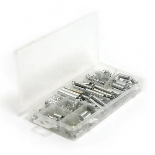 

Fixmee Box of 200pcs Small Metal Loose Steel Coil Springs Assortment Kit Assorted