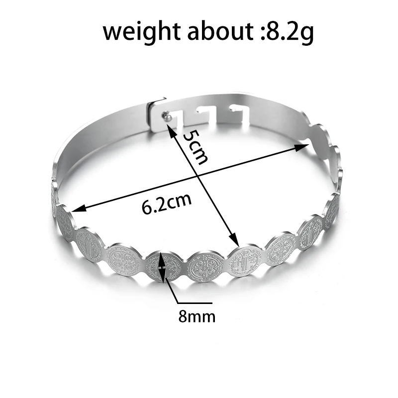 Круглый амулет Nextvance с изображением Иисуса браслеты из нержавеющей стали Святого