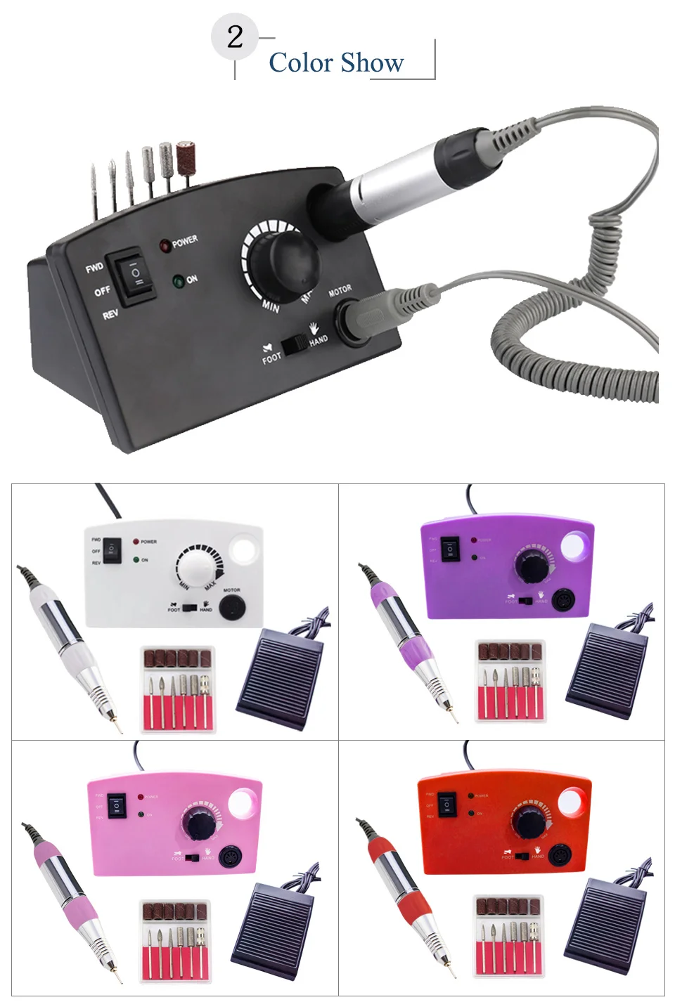 30000 об/мин маникюрный набор с 6 базовыми сверлами для ногтей Мастер маникюр с полировкой салонное оборудование из России