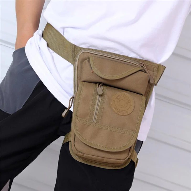 

Travel Men Nylon Drop Leg Bag Waist Bag Fanny Pack Belt Hip Bum Military Multi-purpose Motorcycle Messenger Bags