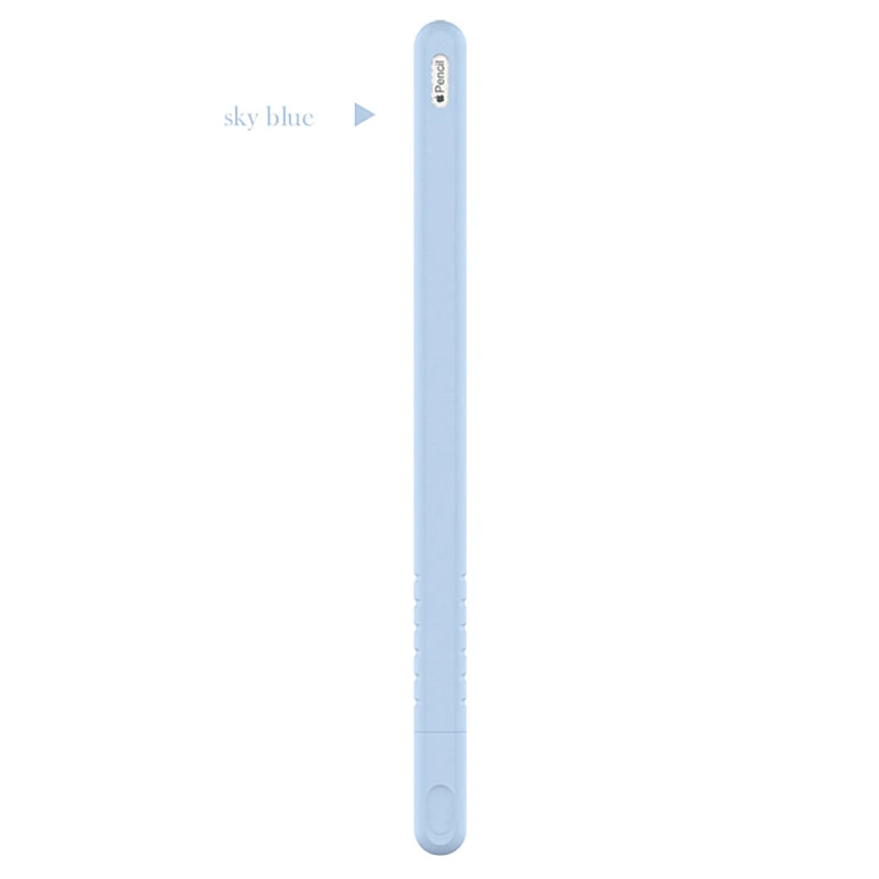 Портативный мягкий силиконовый стилус для Apple Pencil 2 Чехол для iPad Pro Tablet Touch Pen защитный чехол разноцветная сумка - Colors: Sky Blue
