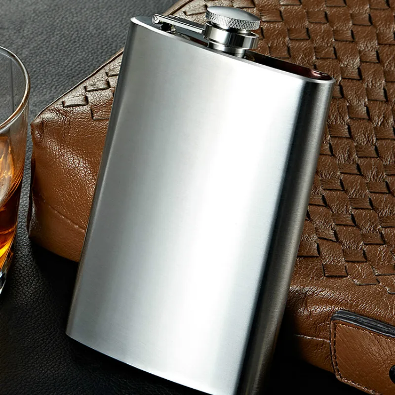 

Flat Stainless Steel Hip Flask Personalized Gifts Woman Sake Hip Flasks Whisky Bottle Fiaschetta Household Products DF50JH